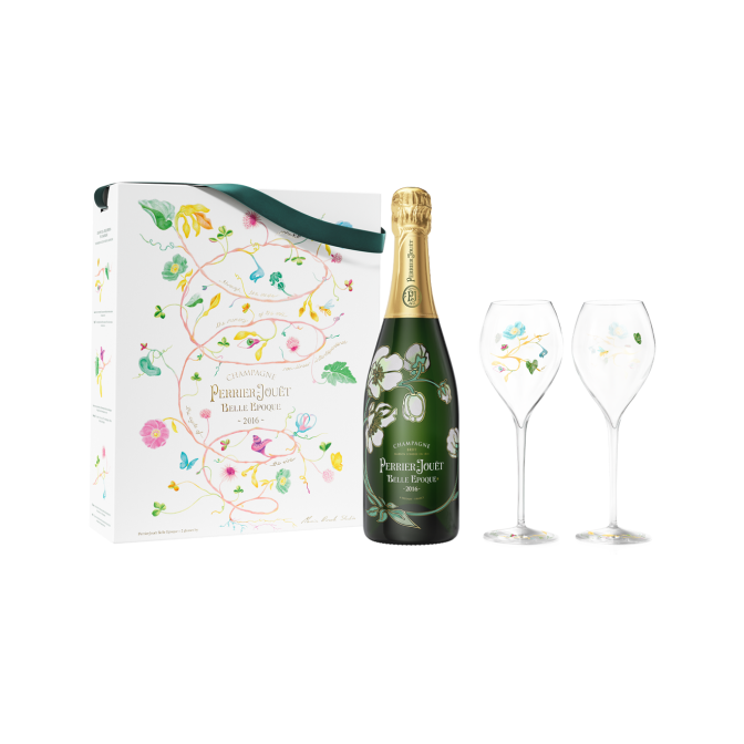 Marcin Rusak limited Edition Belle Epoque Brut 2016 with 2 flutes