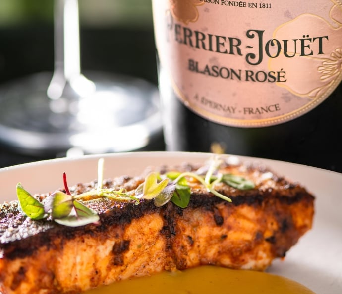 Perrier-Jouët Blason Rose Food Pairing 